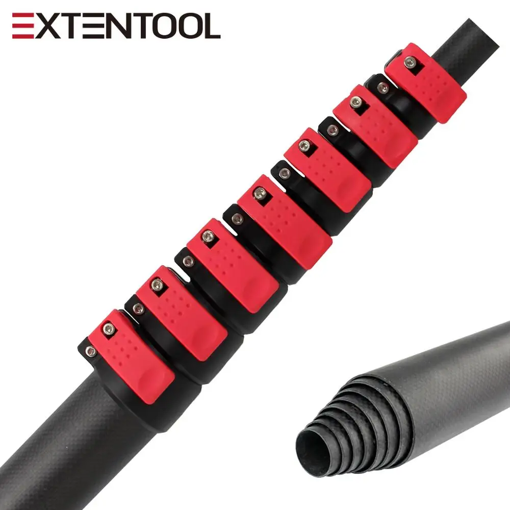

12M telescopic carbon fiber poles for strong adjustable window cleaning pole