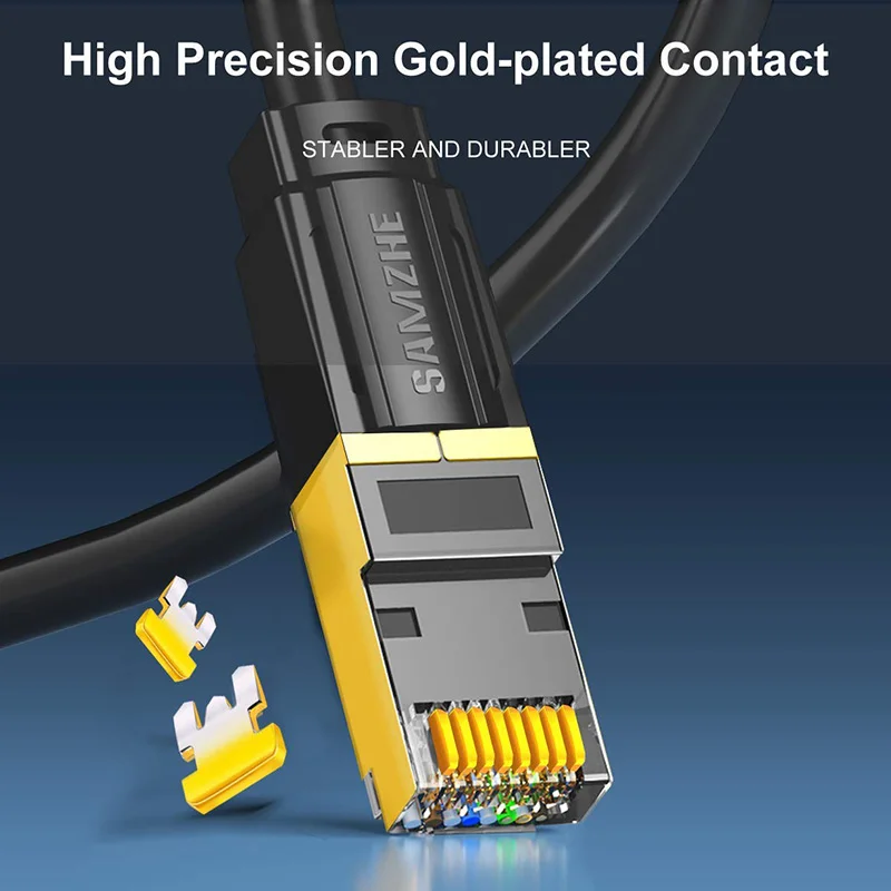 SAMZHE Cat8 SSTP кабель Ethernet соединительный для компьютера RJ45 XBox сетевые кабели LAN |