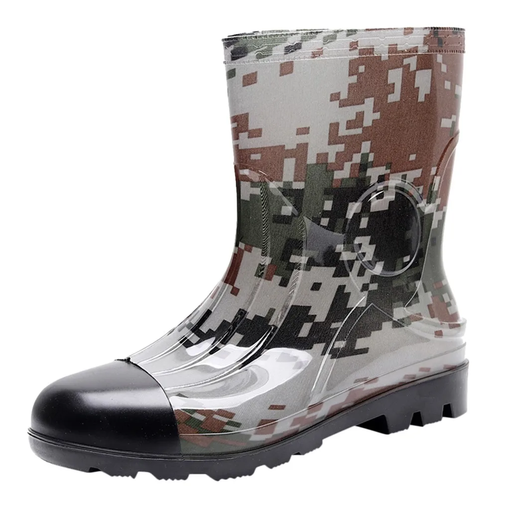 SAGACE/Нескользящие водонепроницаемые камуфляжные сапоги от дождя Пластиковая