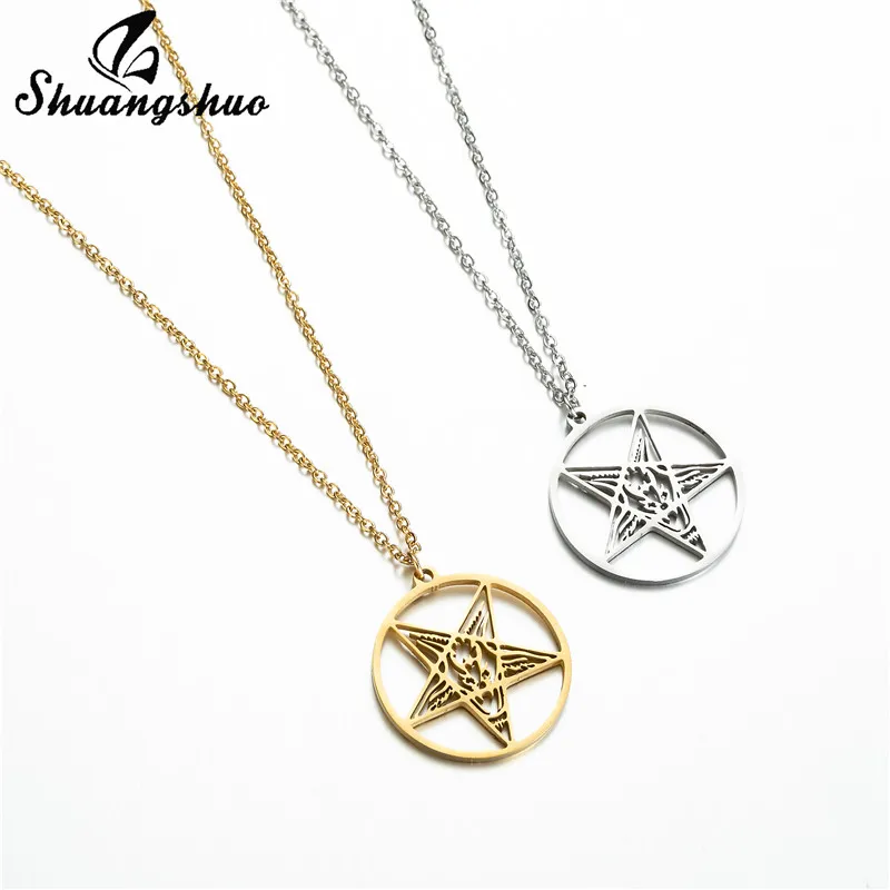 Большой Талисман Baphomet цепочка из нержавеющей стали подвеска для мужчин женщин