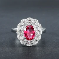 princess diana created rubellite rings 925 sterling silver rings for women engagement ring silver 925 gemstones jewelry gifts