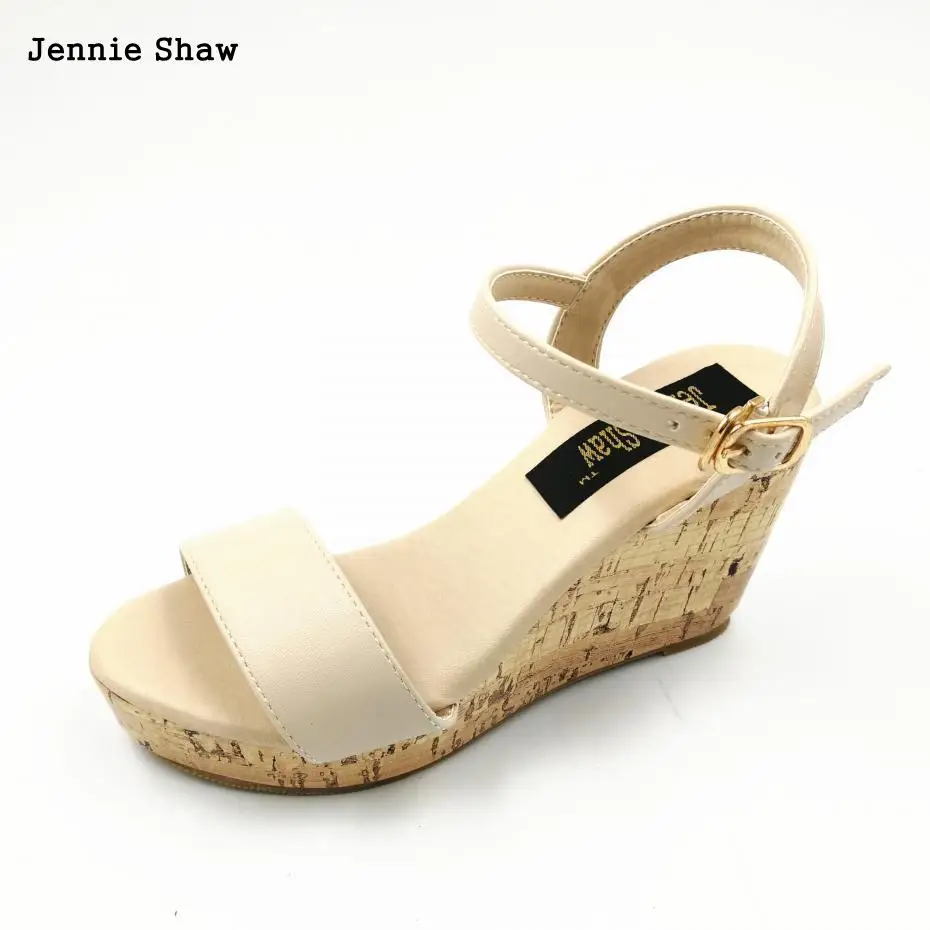 Пикантные летние дамские сандалии на танкетке в богемном стиле туфли высоком