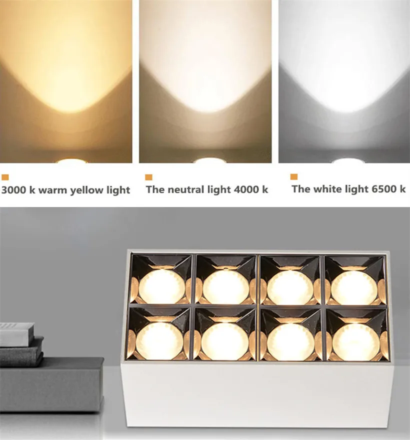 Анти-без бликов светильник светодиодный поверхностного монтажа 8W16W18W36W Освещение