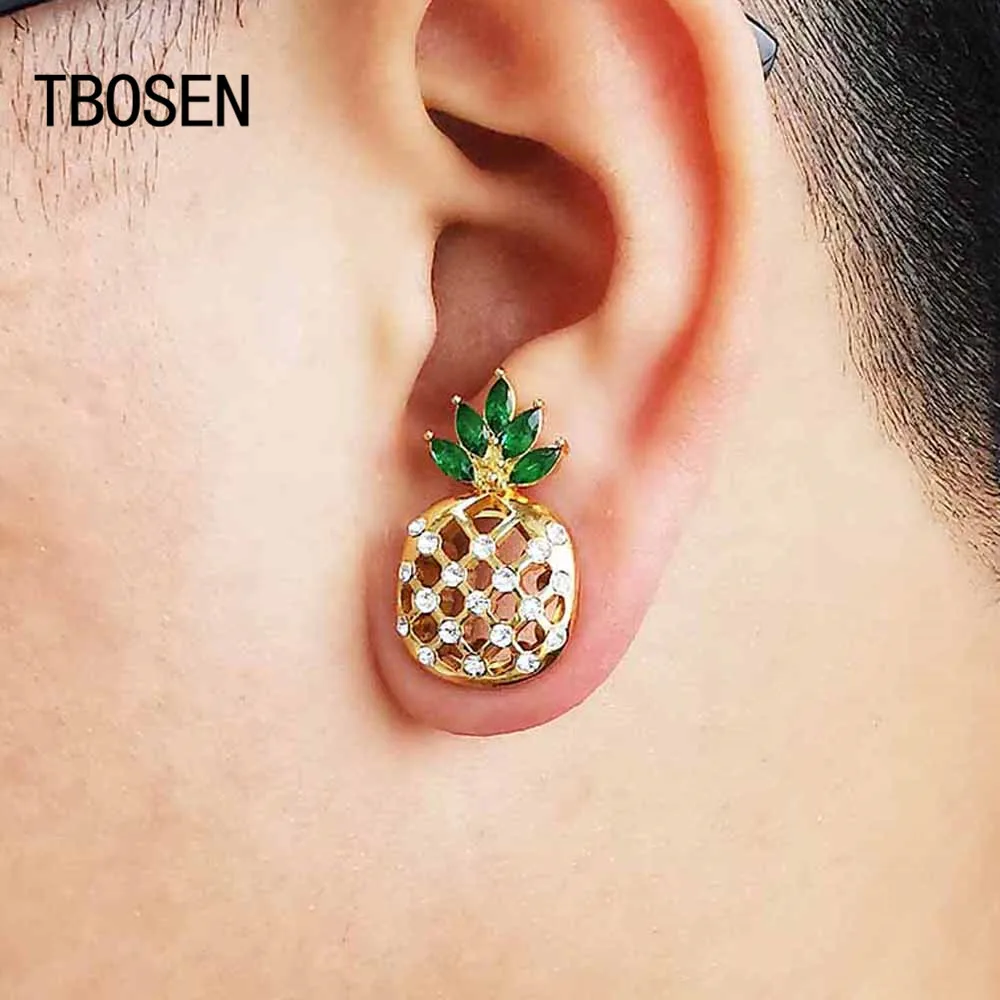 

TBOSEN Pineapple Ear Piercing Ring Tunnel Plugs Stainless Steel Expander Stretchers Gauges Body Jewelry Fashion Gift 2PCS