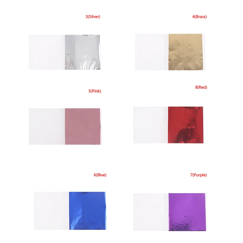 

100 Sheets Foil Leaf Paper Imitation Gold Silver Copper Leaf Gilding DIY Craft