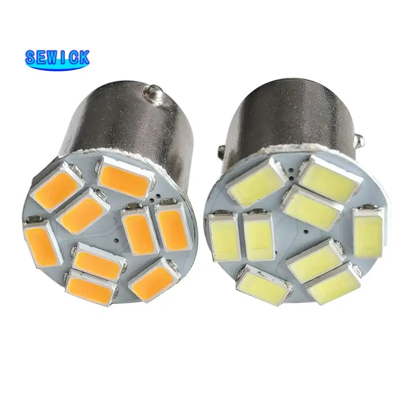 

100X Auto LED S25 P21W 1156 BA15S 9 SMD 5630 1157 BAY15D turn signal Parking Backup Bulb Lamp White Red Blue Yellow DC 12V