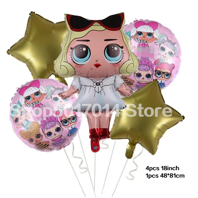 5 шт. кукла-сюрприз LO воздушный шар 18 дюймов мульти шарик для дня рождения