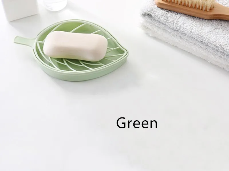 Leaf green Двухслойная мыльница кухонные инструменты аксессуары для ванной комнаты мыльница всасывающий держатель корзина для хранения мыльница подставка - Цвет: Leaf green