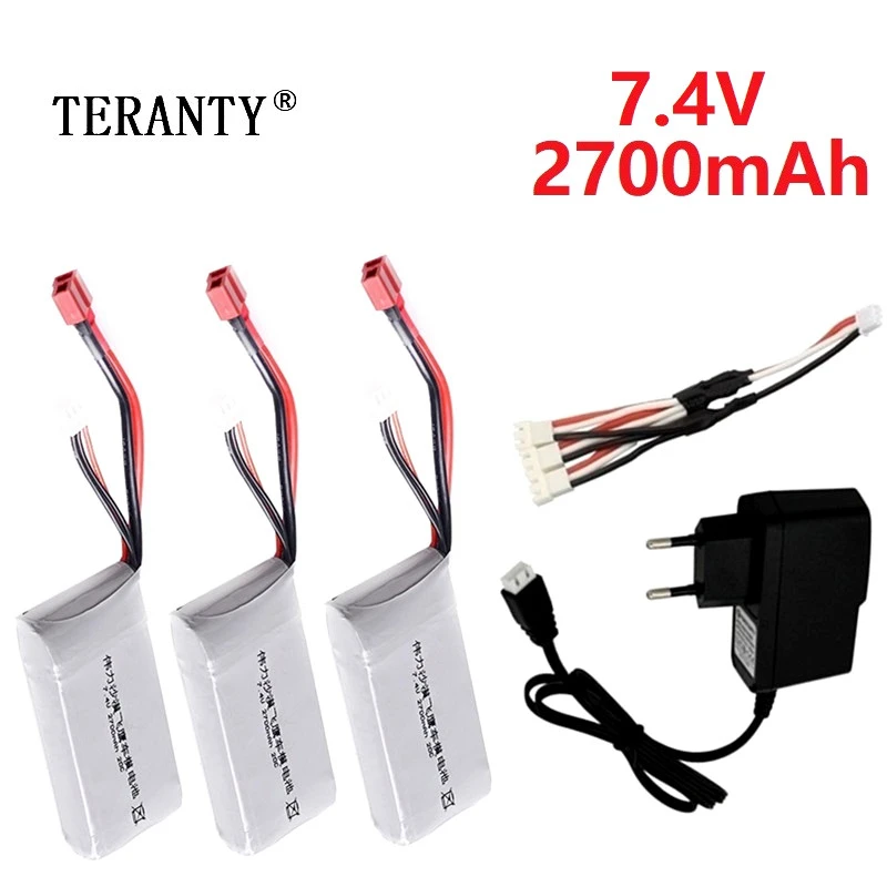 Обновленное зарядное устройство 2700 мАч + для Wltoys 12428 12423 RC четырехколесный