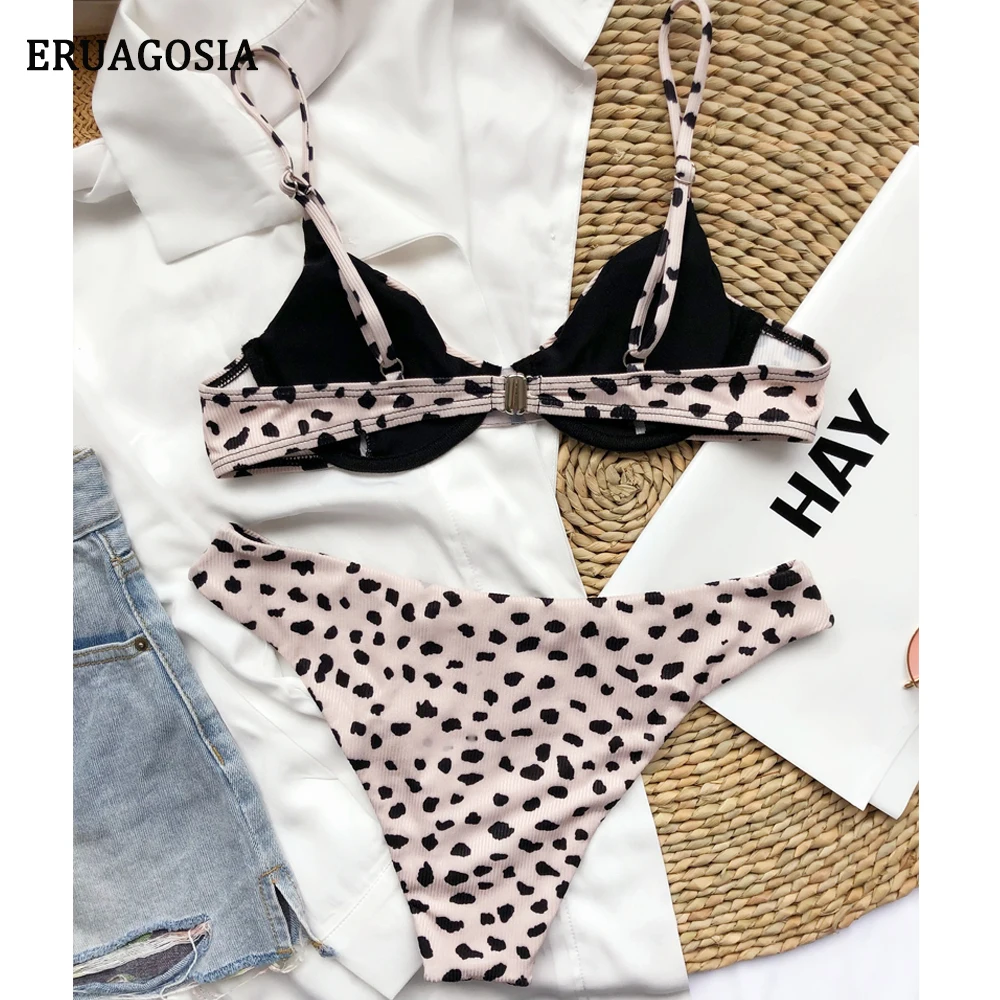 

Sexy Leopard Underwired Bikini 2021 Female Swimsuit Women Swimwear Two-Piece Bikini Set Push Up Bather Swim Bathing Suit