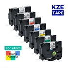 Совместимая лента для этикеток Brother 24 мм прочная клейкая многоцветная лента tze для принтера P-touch Brother Tze-S251 tze-s251 tzes251