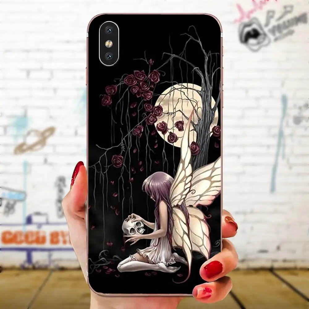 Готический Череп Фея для Galaxy Alpha Note 10 Pro A10 A20 A20E A30 A40 A50 A60 A70 A80 A90 M10 M20 M30 M40 мягкий