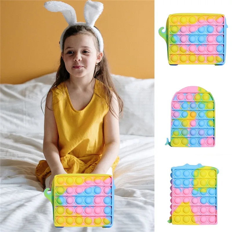 

2021 Fashion Fidget Sensory Toy Stress Relief Autism Kids Adult Elephant Push Bubble Toys dropshipping