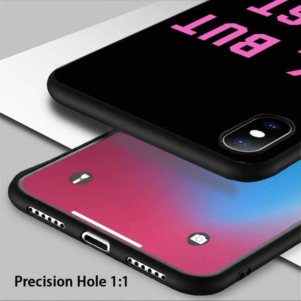 Чехол для телефона ok but first coffee черный мягкий силиконовый чехол iPhone 11 Pro Max X 5S 6 6S XR XS