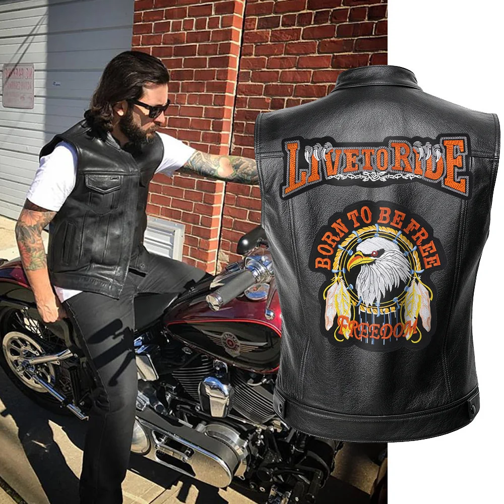 

Popular American Motorcycle Vest Leather Vest shoulder