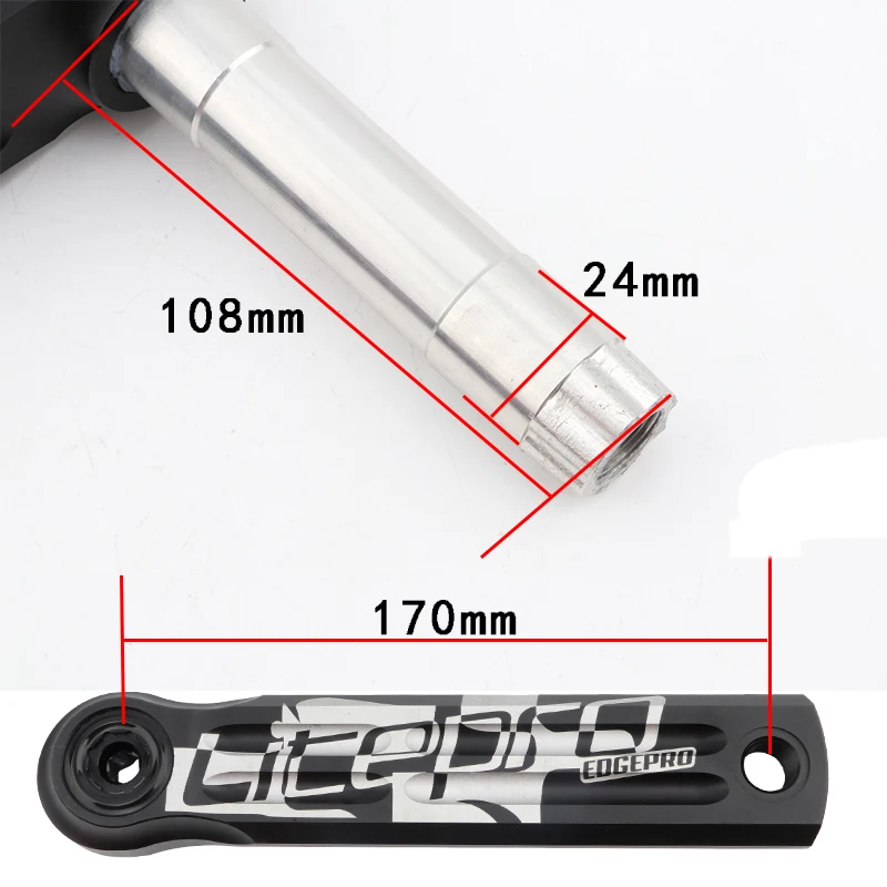 Litepro EDGPRO дорожный полый двойное зубчатое колесо Набор кривошипов GXP набор для