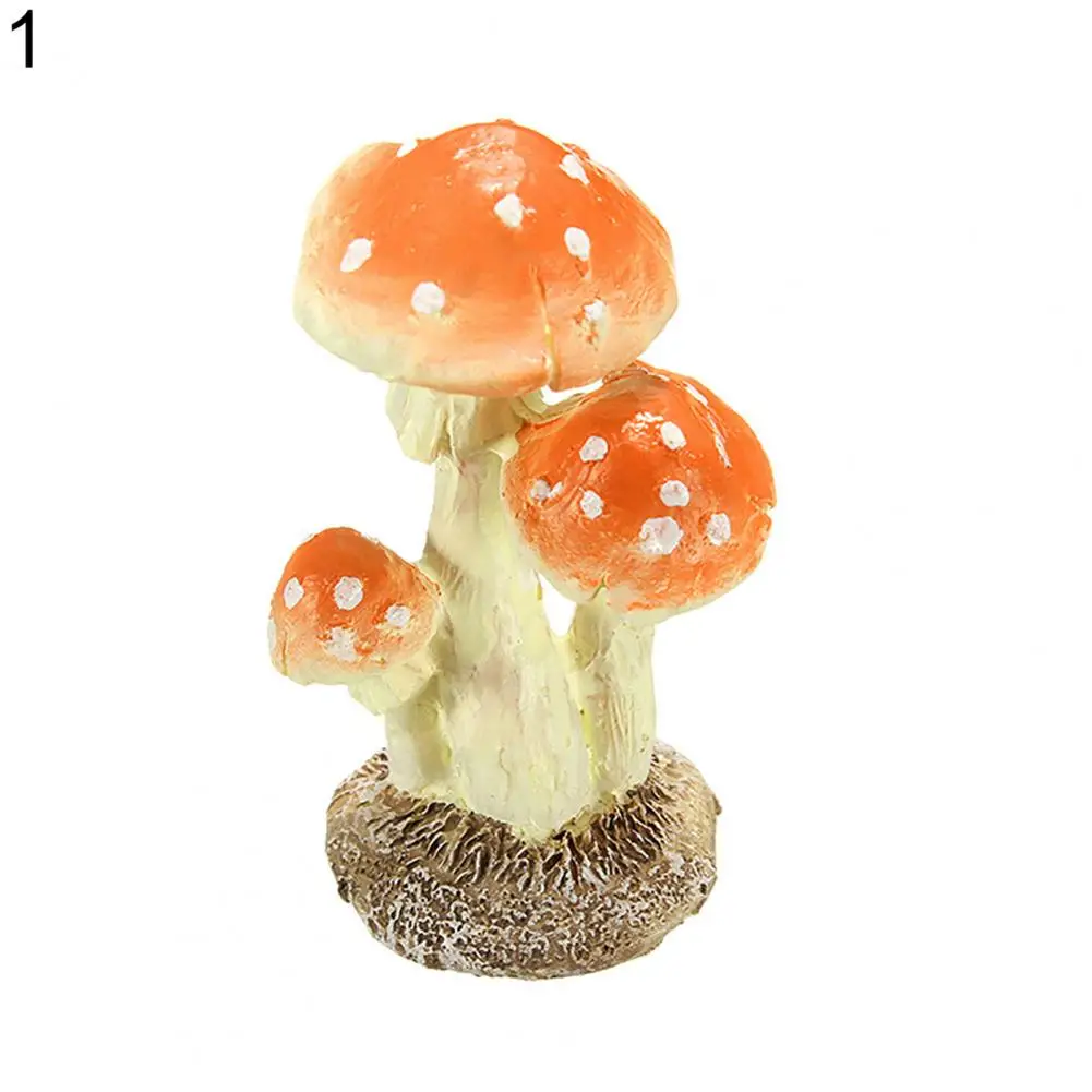 

Realistic Mushroom Toadstool Miniature Ornament Fairy Garden Terrarium Dollhouse Decor for Bonsai Terrariums