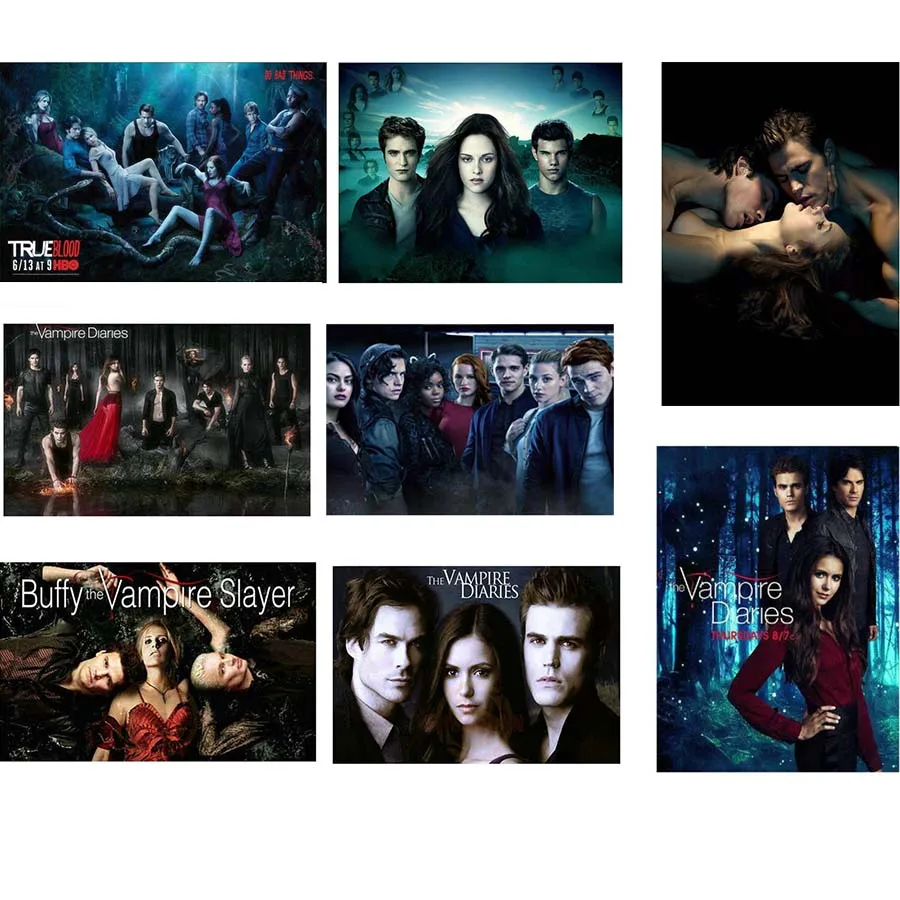 

DIY Diamond Embroidery the Vampire Diaries Diamond painting Full square/round mosaic rhinestone pictures Decor home gift