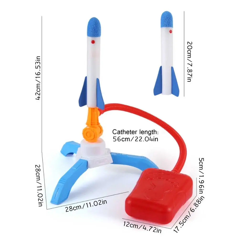 

Foam Rocket Launcher StompBlower Kid Air Pump Outdoor Indoor Sport Toy Foam Gun Model Rocket Pop-Up Sport Toy For Kid Children