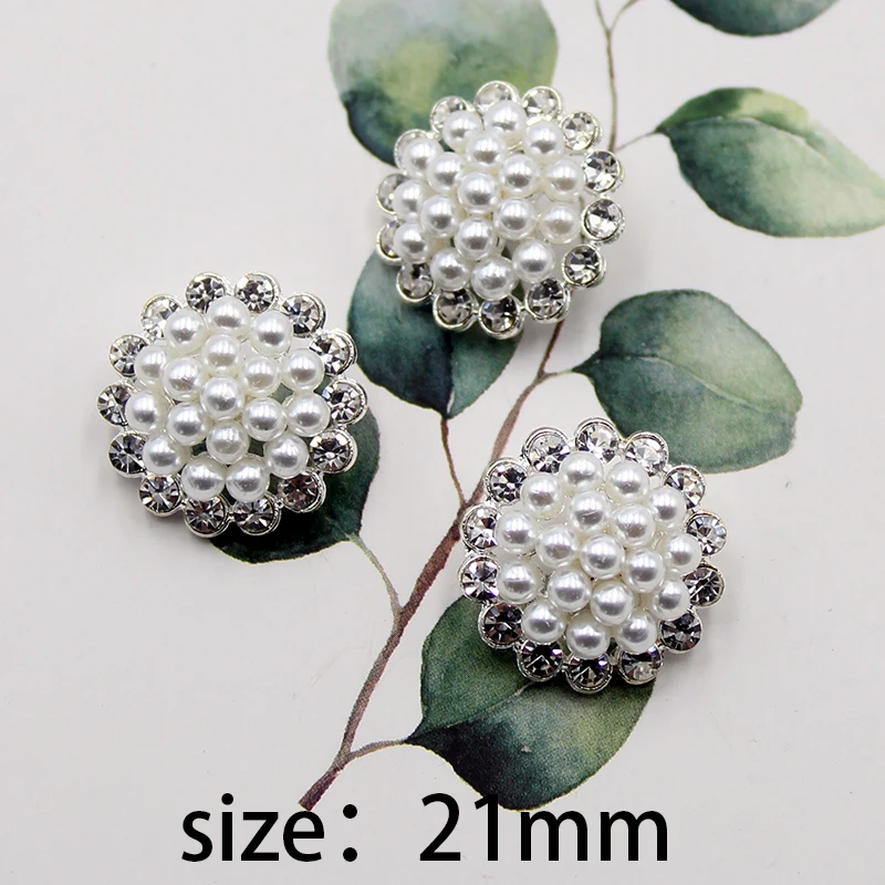 Круглые классические запонки стразы из полимера 5 шт. 18 мм | Украшения и