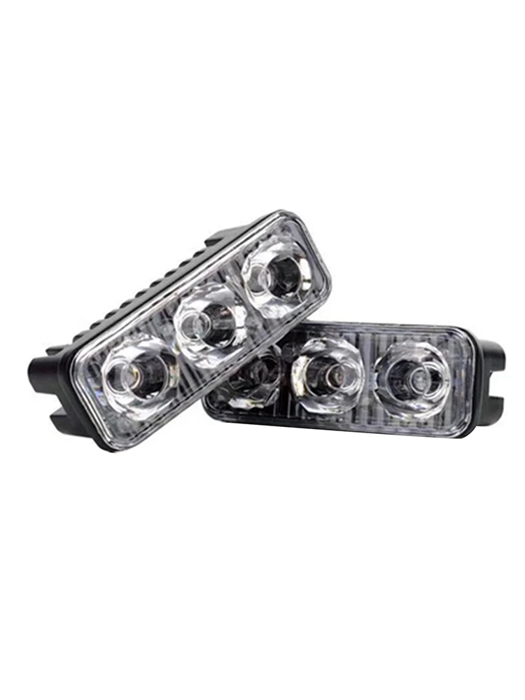 Car Modification General Daytime Running Light 3-LED Bulb Warning Strobe Lights Aluminum Type Signal Flash For Cars | Автомобили и
