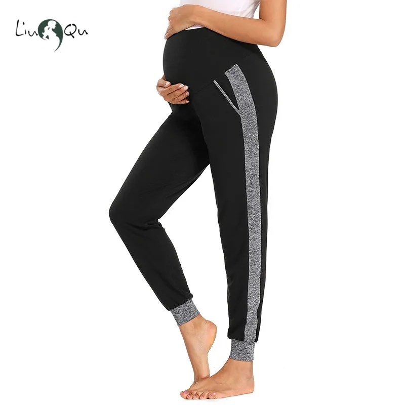 

Women's Maternity Fold Over Comfortable Lounge Pants Pregnancy Clothes Super Soft Jogger Sweatpants With Pockets