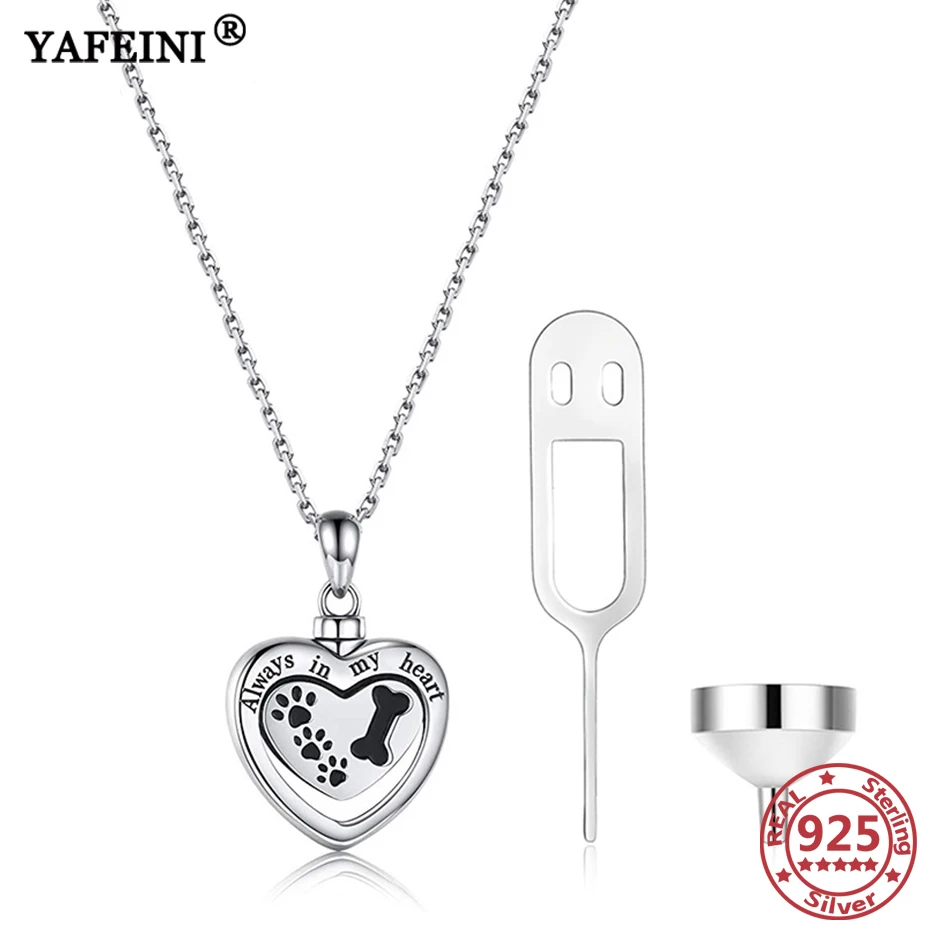 

Ожерелье YAFEINI для праха из серебра 925 пробы с урной в виде лап и костей