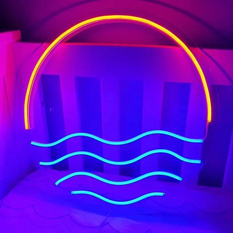 

Bedroom neon sign Sunset Sea Neon light Signs Neon custom sign, Neon interior Home Wall Decor