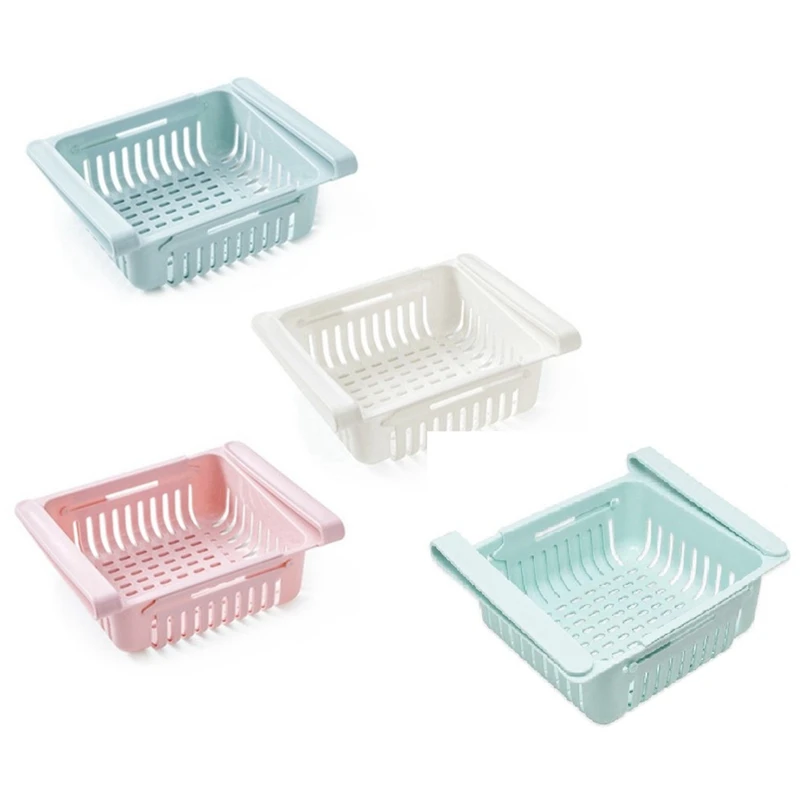 

Органайзер для ящика холодильника с выдвижными ящиками для полок, Регулируемый Кухонный Органайзер с выдвижной шкаф для хранения