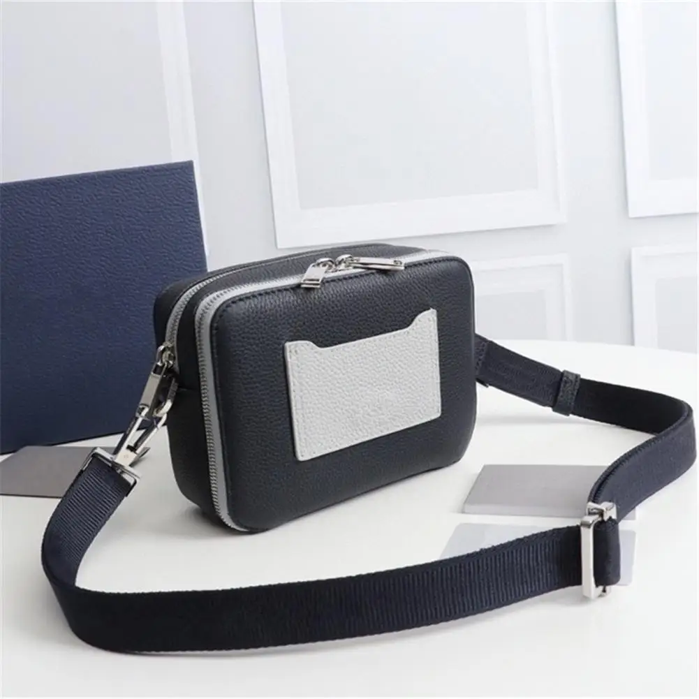 

2021 men's and women's white leather messenger bag fashion casual simple shopping portable travel one-shoulder backpack