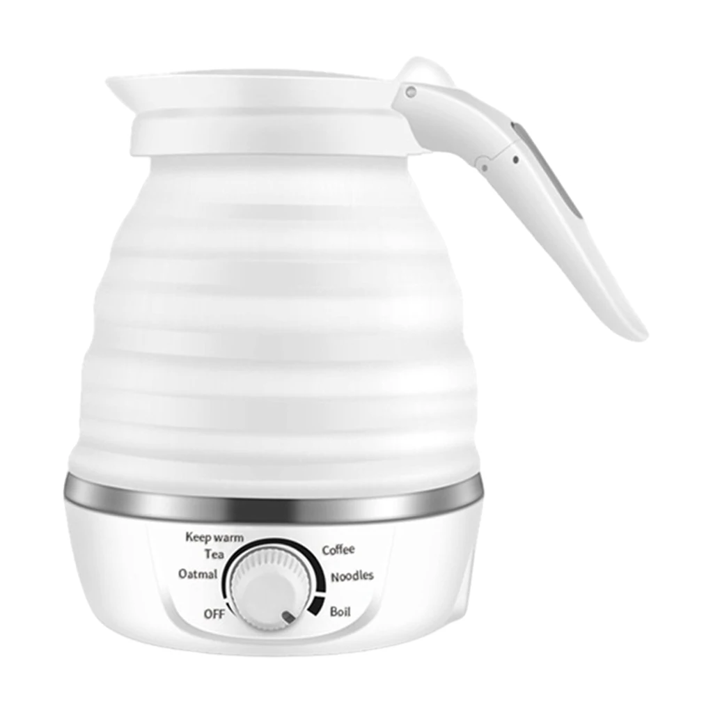 

Mini Travel Silicone Folding Kettle Edible Silicon Electric Kettle Foldable Electric Kettle for Outdoor Travel Tea Food White US