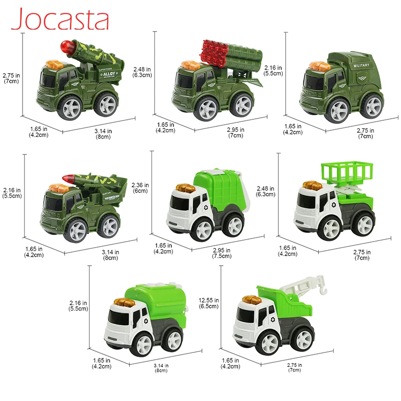 Модель автомобиля из сплава для мальчиков 4 шт./компл. инерционная машинка