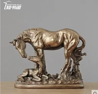 europe type deep horse parental love places sitting room tv wine ark get married gift newly married costly sculpture art crafts
