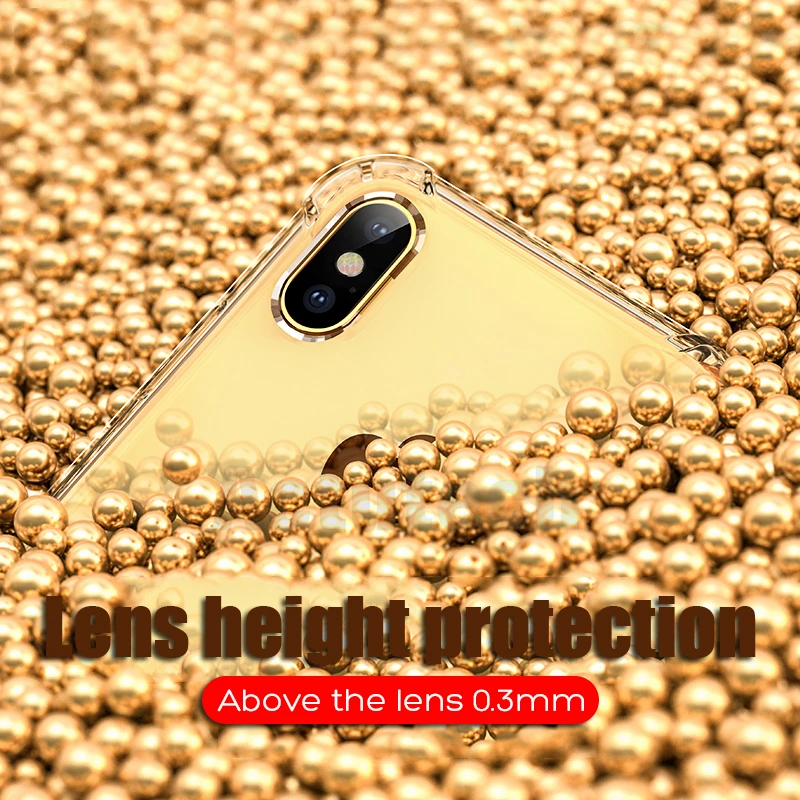 

Luxury Shockproof Silicone Phone Case For iPhone X XS XR XS Max 8 7 Plus 6 6S Plus 5 5S Case Transparent Protection Back Cover