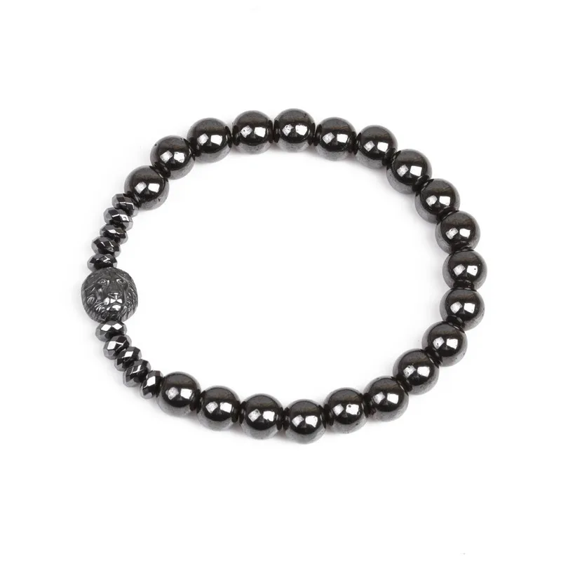 2019 модный натуральный камень ананас магнитный браслет черные бусины терапия