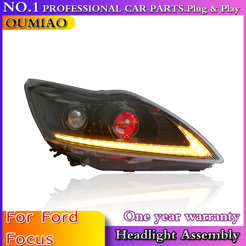 

car accessories For Ford Focus 2009-2013 Headlight xenon HID KIT Fog lights LED Daytime Running Lig 2Pcs LED Headlights