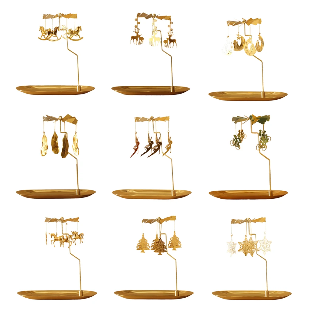 

Spinning Candle Holder Rotary Votive Candle Holders Home Table Decors Tray