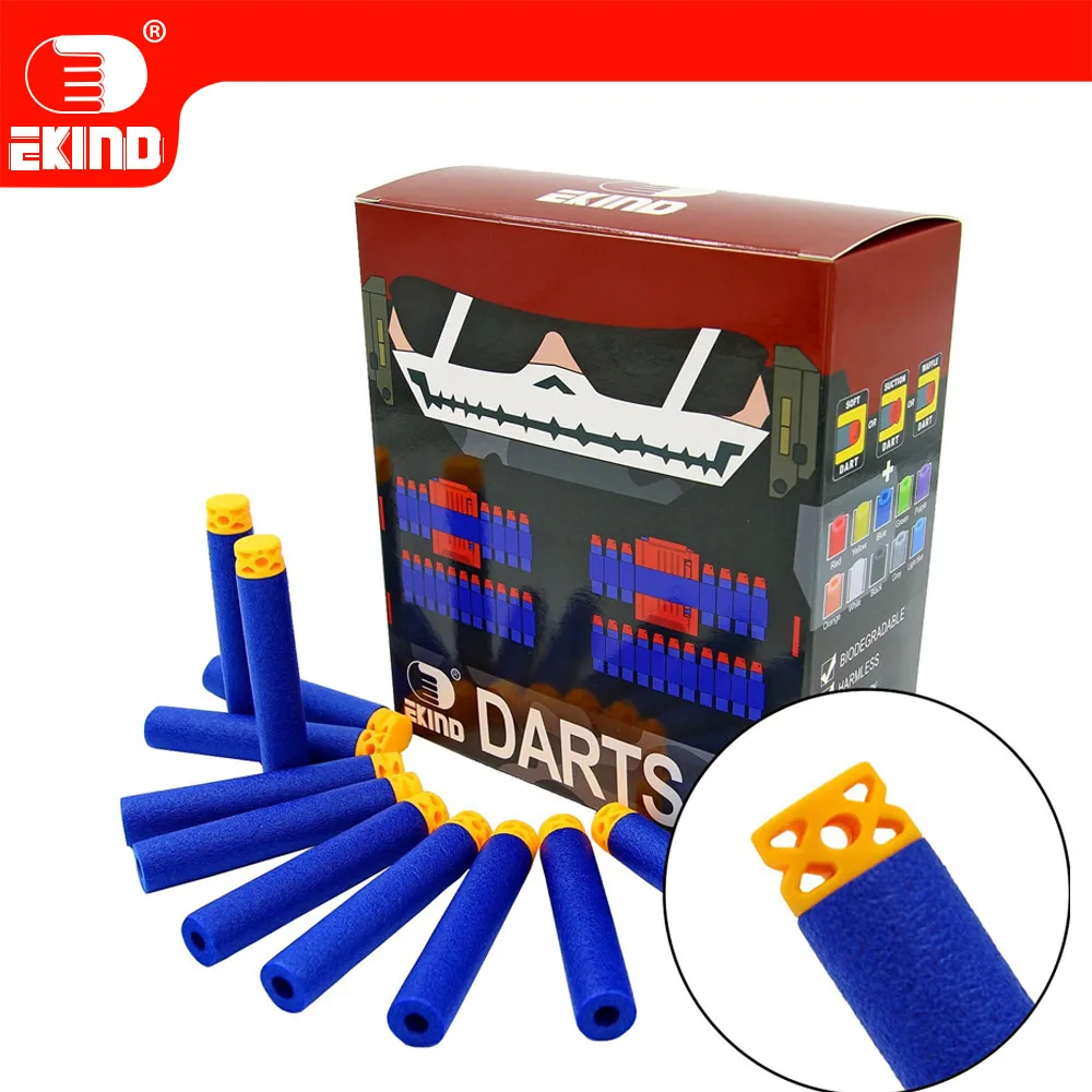 EKIND 100 шт 7 2 см TPR вафли Мягкая головка Дартс пополнение пены пуля совместима с