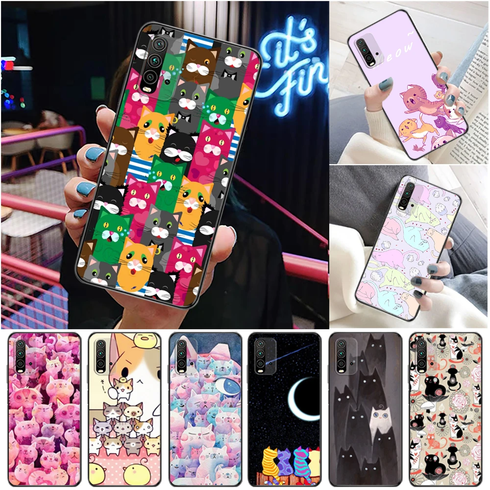 

Cats Hey Buddy Human Friends Color Painting Phone Case For Xiaomi Redmi 7 7A Note Pro 8 8A 9i 9AT 9 9T 9A 9C Soft TPU Cases