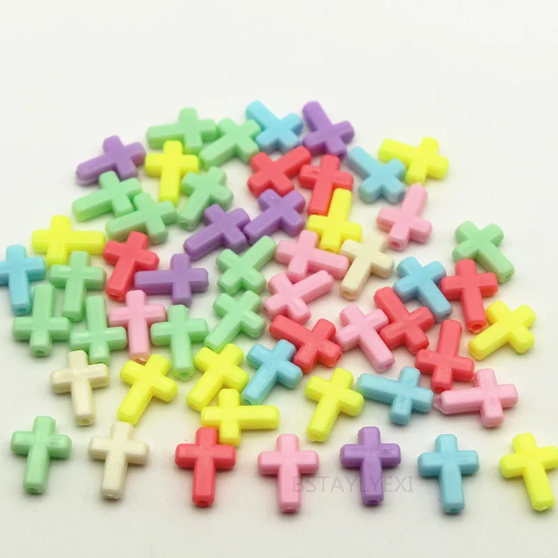 50 шт. смешанные матовые флуоресцентные Неоновые бусины акриловые перекрестные