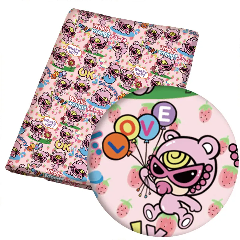 

Diy cartoon pattern polyster and cotton fabric patchwork printed fabric polyester children home textile sewing 50 * 140CM/piece