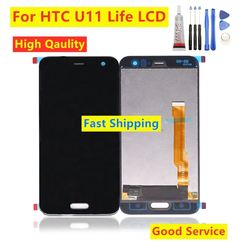 ЖК дисплей 5 2 дюйма для HTC U11 lite детали замены с рамкой life LCD|Экраны мобильных