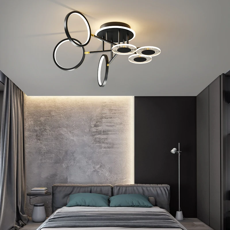 

Black&Gold LED Ceiling Lights Home for Living Room Bedroom Dining Room Kitchen Ceiling Lamps Lighting Fixtures Indoor Decoration