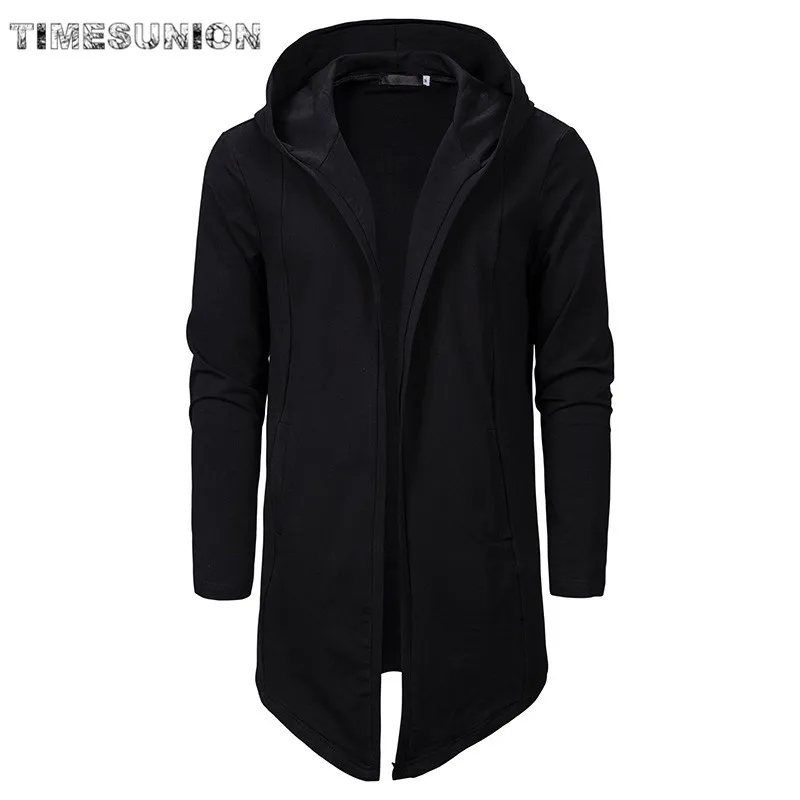 Мужской асимметричный кардиган с капюшоном Assassins Creed Dark Длинные повседневные