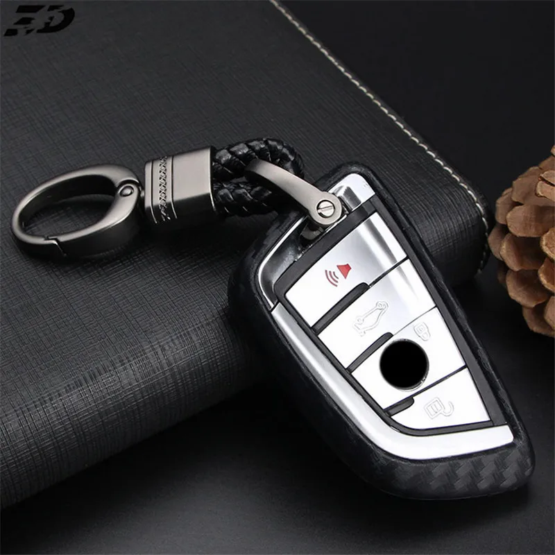 Умный силиконовый чехол для ключей из углеродного волокна BMW X5 X6 F15 1 2 5 7 Series 218i X1 F48