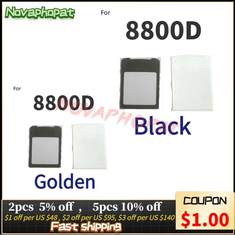 

Novaphopat Black / Golden Glass Mirror Screen For Nokia 8800D Glass lens Panel with adhensive tape +tracking