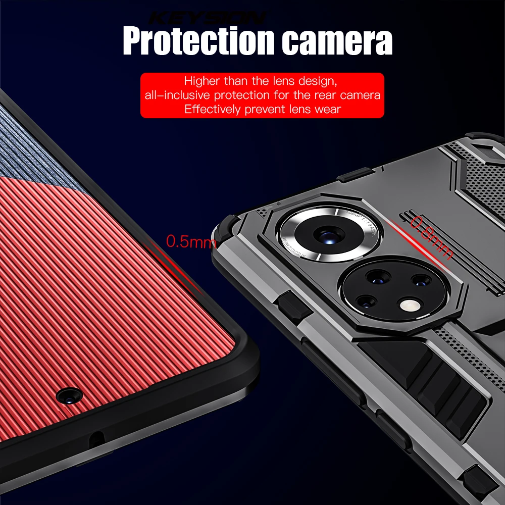 Чехол-подставка KEYSION для телефона противоударный Honor 50 Pro Lite X20 SE Huawe P40 P30 Nova 9 8i 8 Youth |