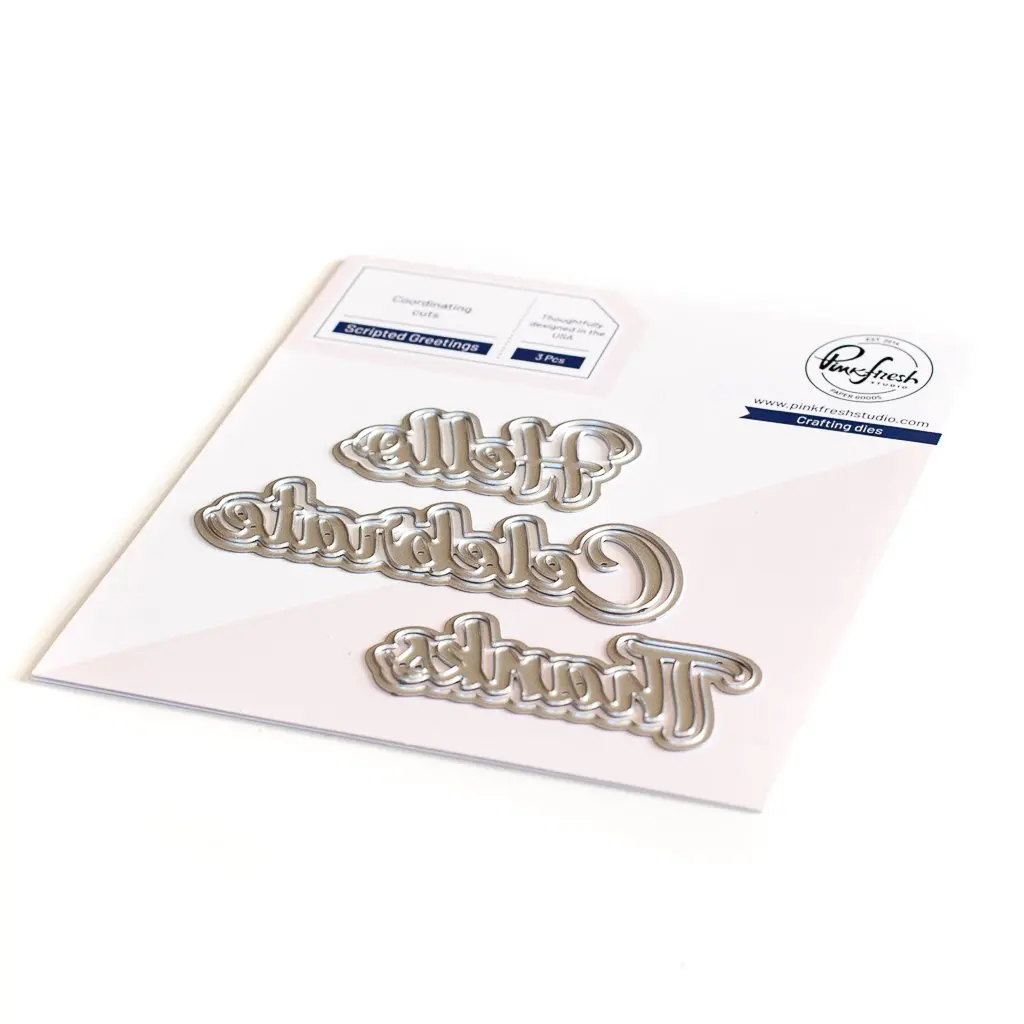 

Scripted Greetings Arrival Metal Cutting Dies Scrapbook Diary Decoration Stencil Embossing Template Diy Greeting Card Handmade