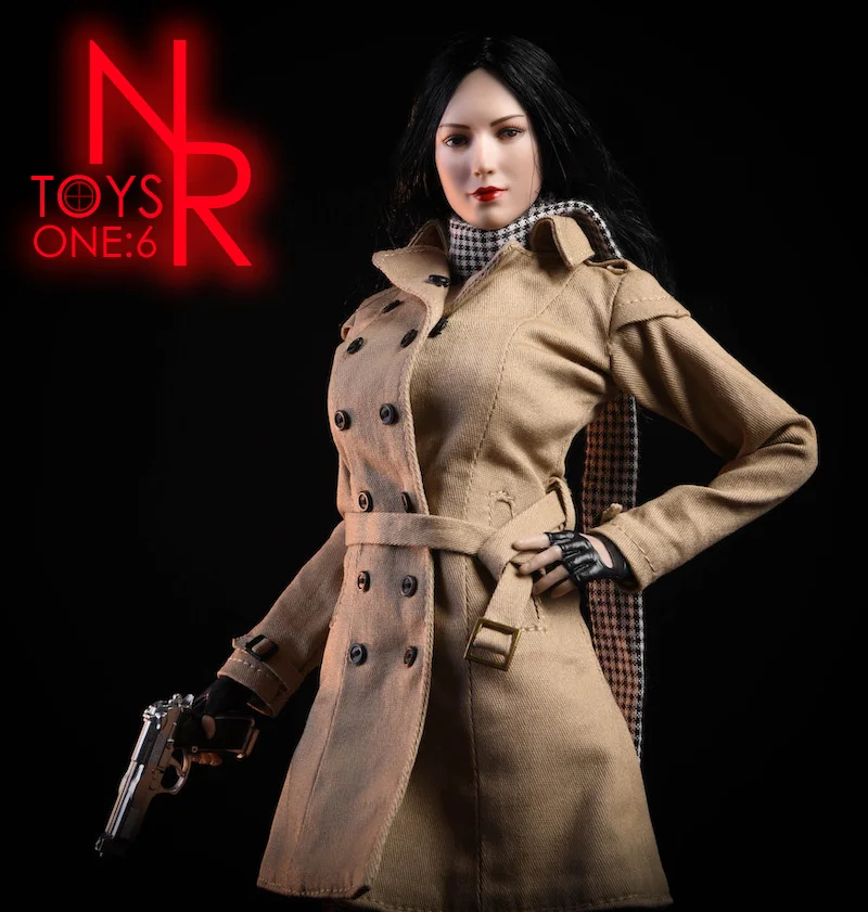 NR19 1/6 Scale Female Clothes Ada Wong Trench Coat &amp Shoes Stockings Pistol Model For 12 inches figure Doll | Игрушки и хобби