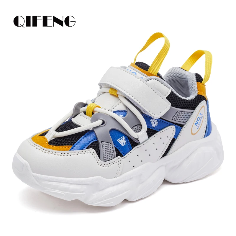 2022 High Quality Casual Shoes Boys Girls Light White Chunky Sneakers Kid Summer 5 6 7 8 9 Sport Footwear Autumn Winter Children